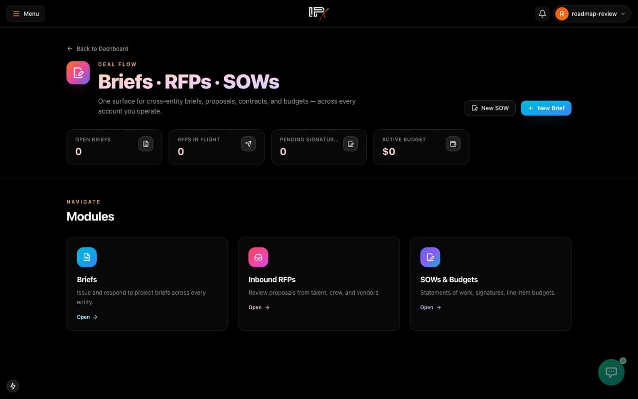 Deal Flow — Briefs, RFPs & SOWs preview