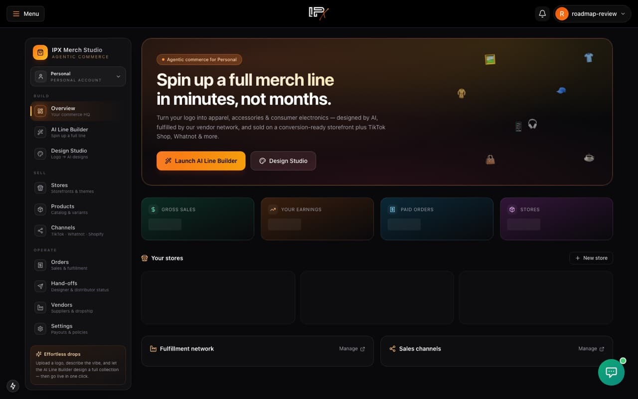 Merch Suite — Idea to Storefront preview