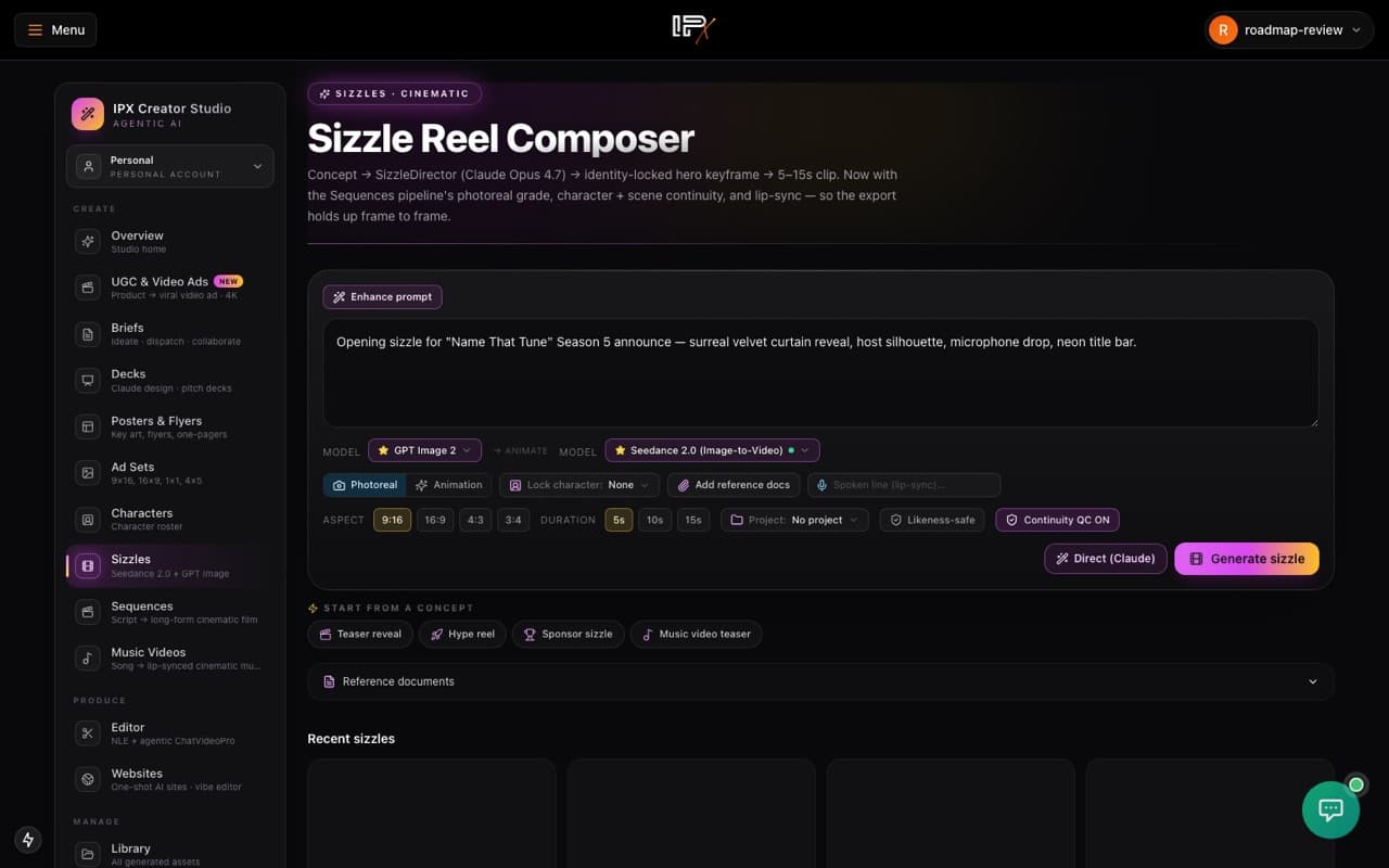 Sizzles, Sequences & Music Videos preview